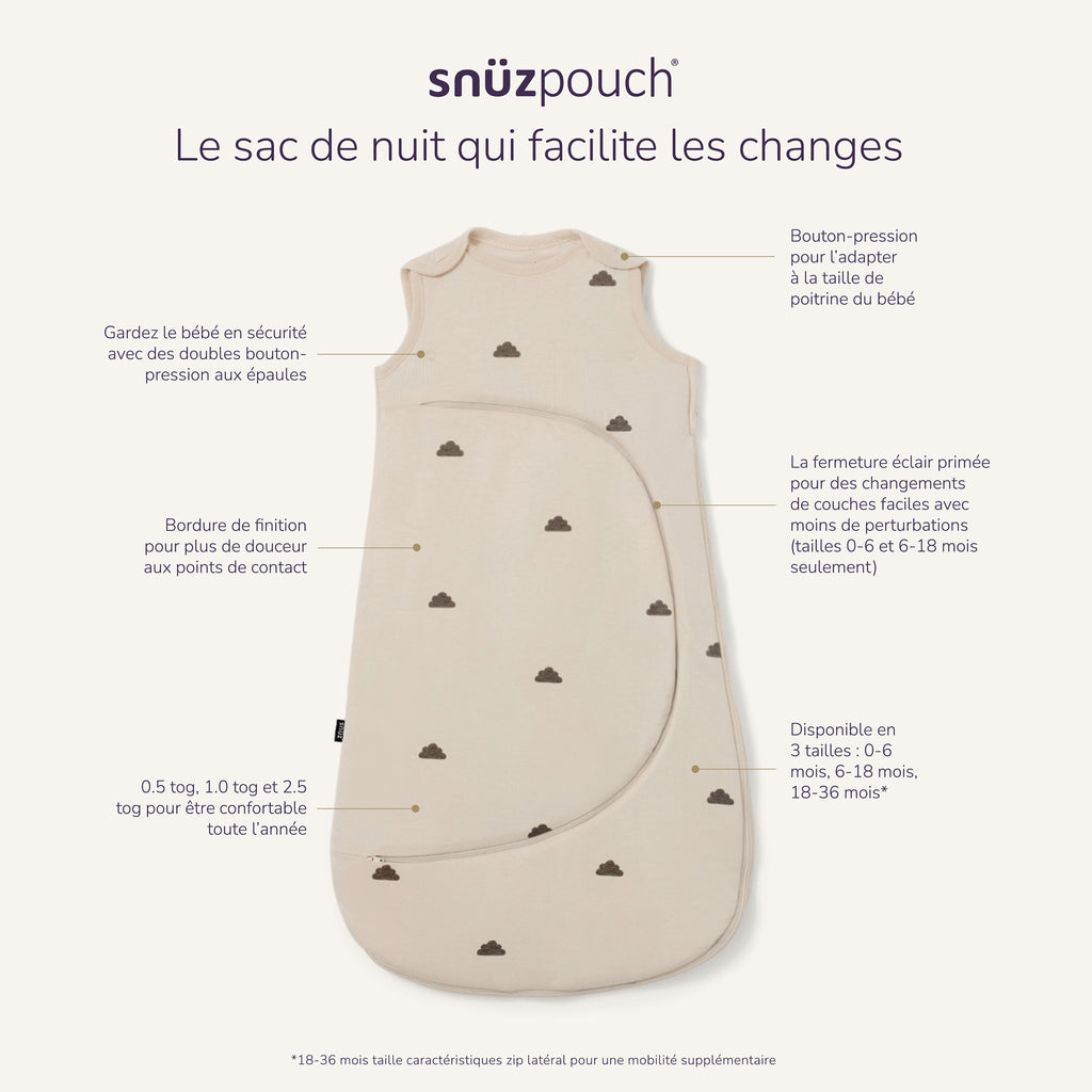 Sac de nuit SnüzPouch Blanc Étoile 
